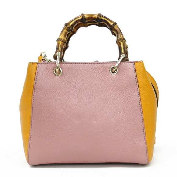 GUCCI Shoulder Bag Bamboo Handbag Day Limited Color Pink Orange Ladies - Picture 3 of 10